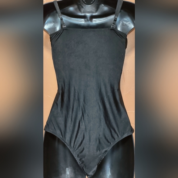 Lydia USA black corset bodysuit with gold bead embelishments. - Picture 3 of 8